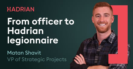 Military officer to VP of Strategic Projects at Hadrian